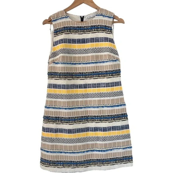 ALICE + OLIVIA Coley Textured Sleeveless A-Line Mini Dress Size 4 - Picture 6 of 12